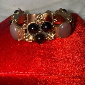 Vintage Goldtone Stones and Rhinestones Bracelet